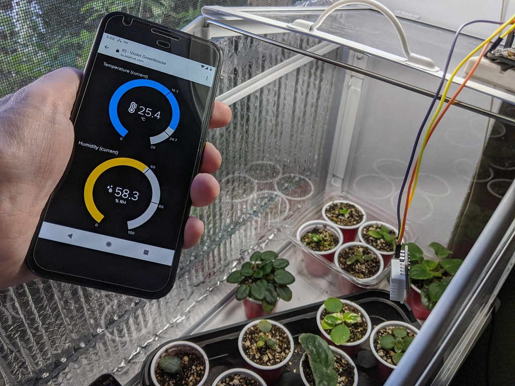 Greenhouse Temperature and Humidity Sensor with Web Dashboard ... Circuit Diagram