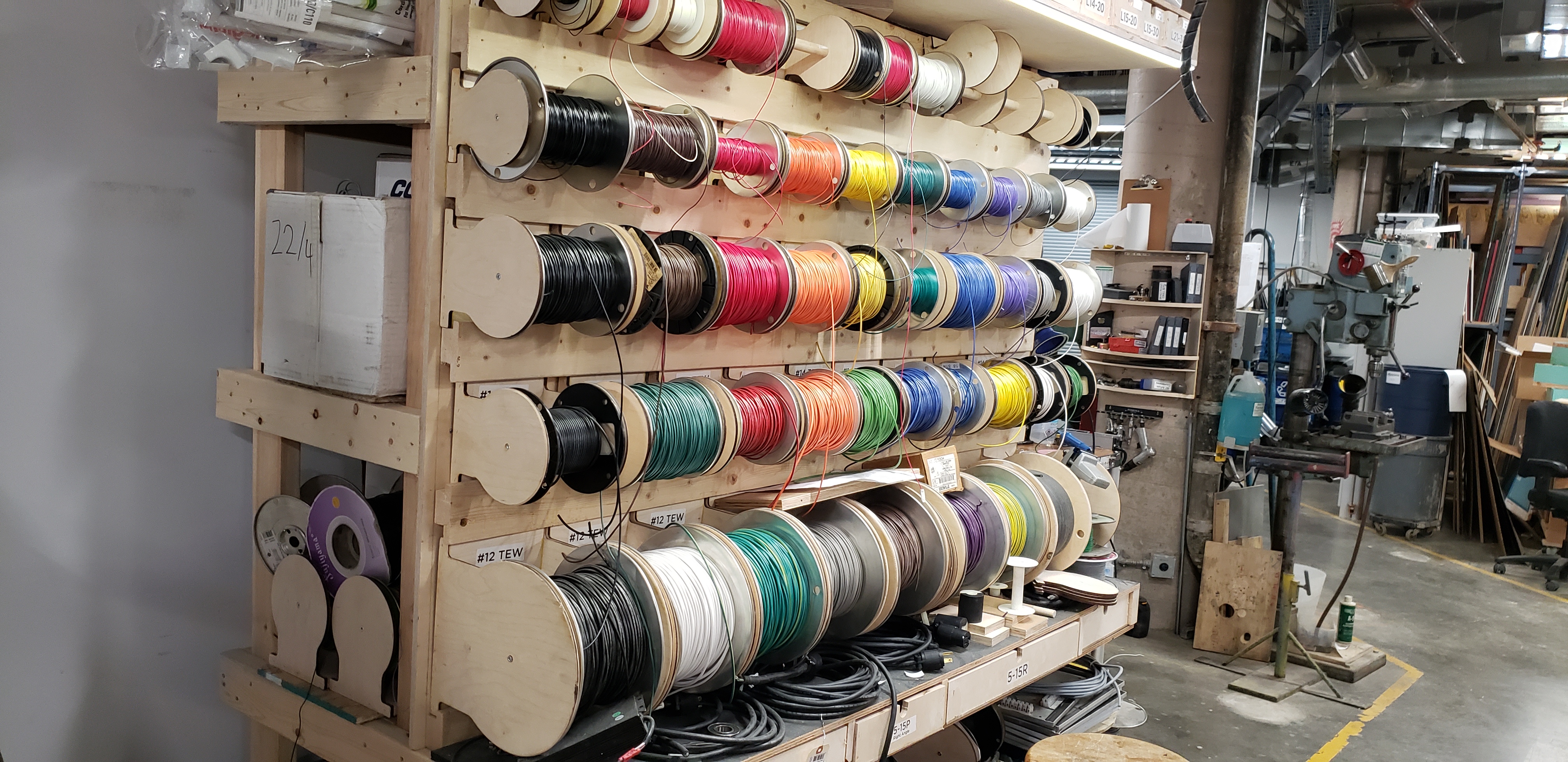 Wire spool rack idea - Space and infrastructure - VHS Talk - Vancouver Hack  Space
