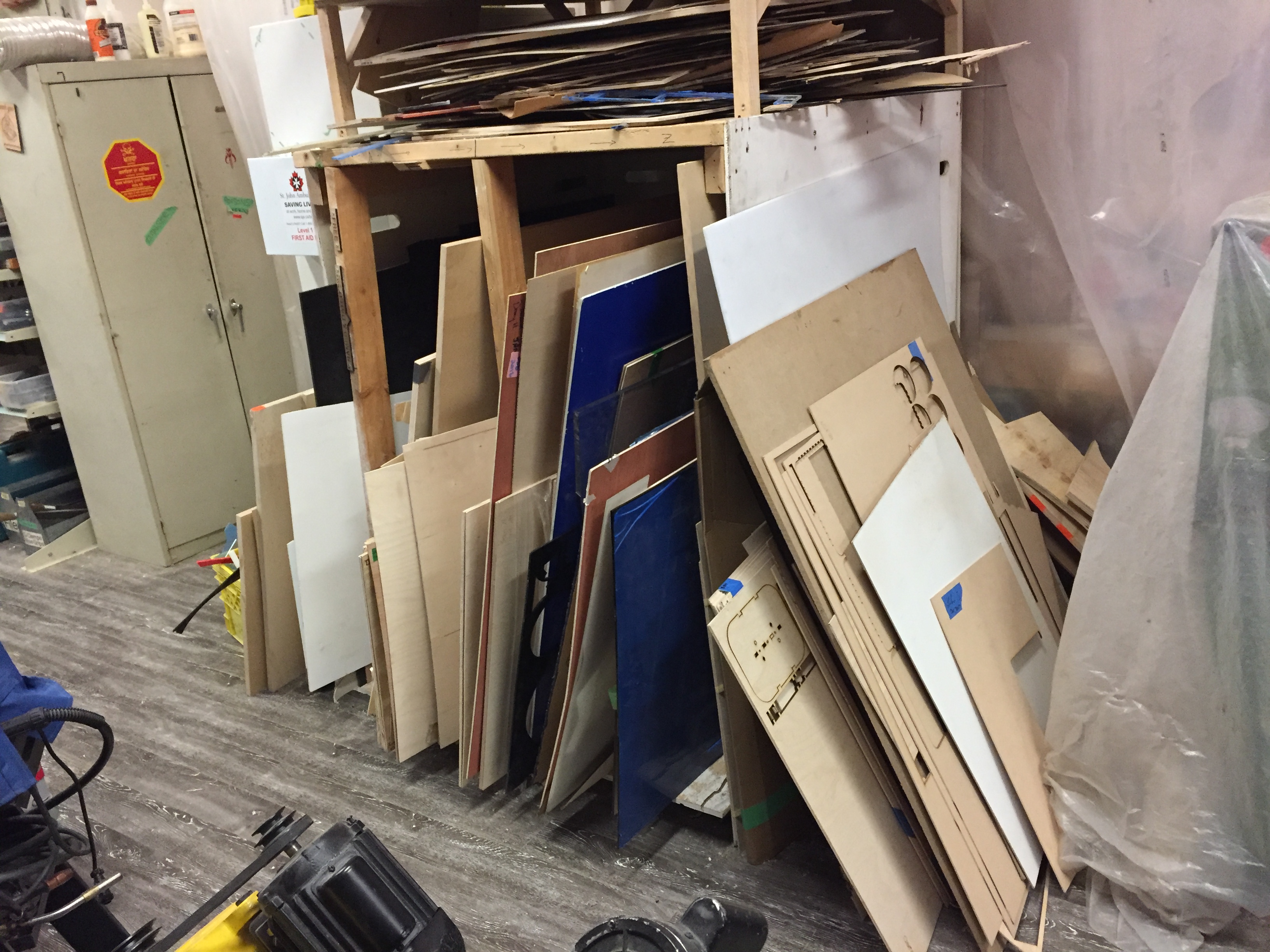 Excess Unclaimed Laser Cutter Materials - Space and infrastructure